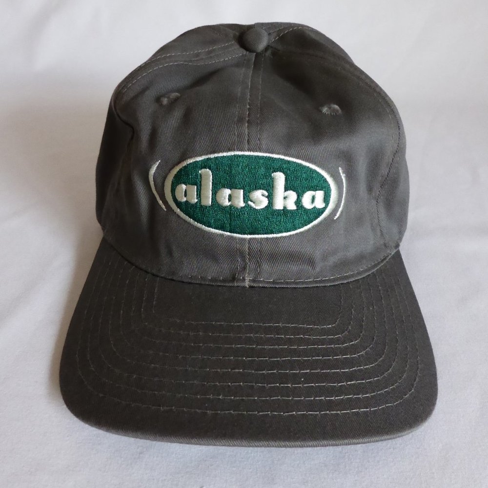ALASKA EMBROIDERED OLIVE GREEN ADJUSTABLE BASEBALL CAP HAT (NEW)